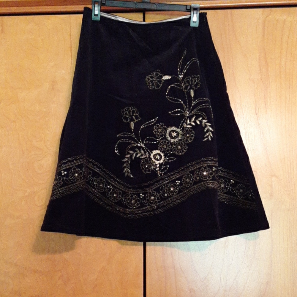 Willi Smith Embroidered Skirt